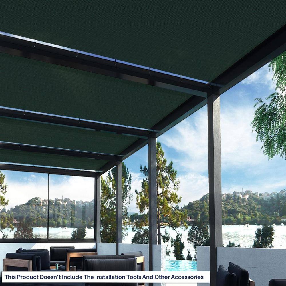 6 ft x 15 ft Green Polypropylene Rectangular Sun Shade Roll