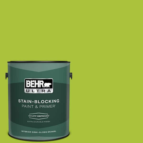 BEHR ULTRA 1 gal. #S-G-410 Green Crush Extra Durable Semi-Gloss Enamel Interior Paint & Primer