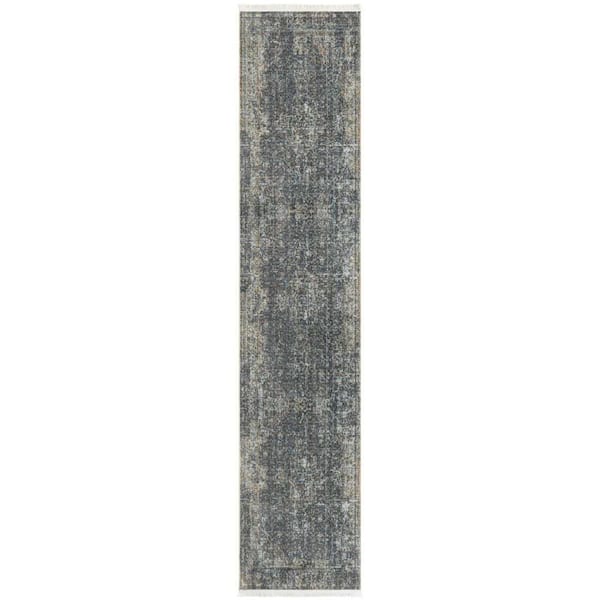 Unique Loom Baracoa La Cabana Fume Gray 2' 7 x 12' 0 Area Rug