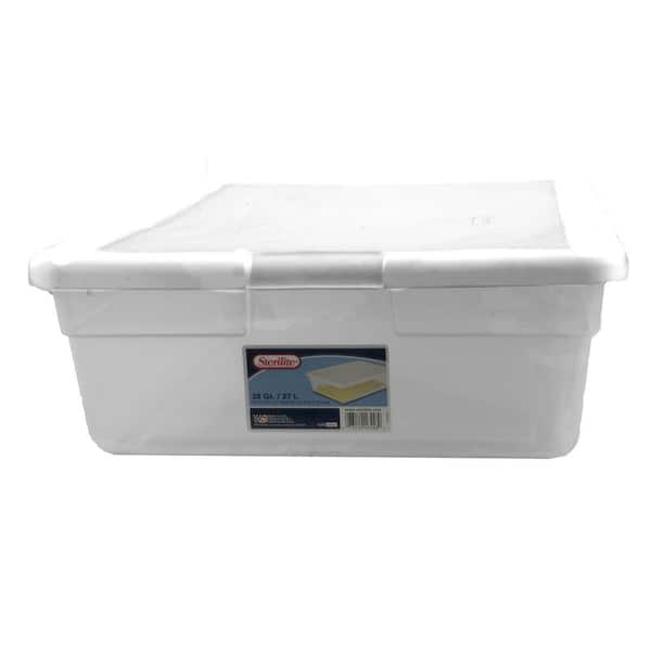 sterilite white tote