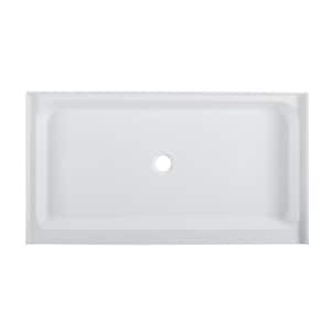 Voltaire 60 in. x 36 in. Acrylic Single-Threshold Center Drain Shower Base in White