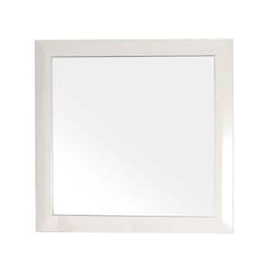 Telford 32 in. W x 32 in. H Framed Square Bathroom Vanity Mirror in white