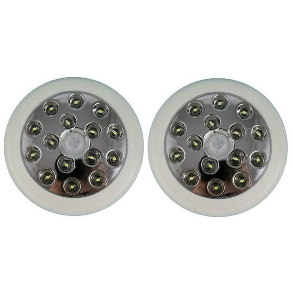 ADX 140-Degree Outdoor White LED Security PIR Infrared Motion Sensor Detector Wall Light (2-Pack)