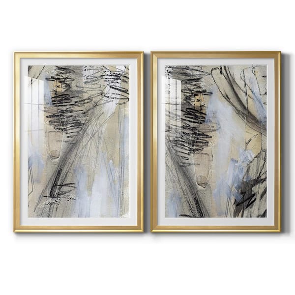 Wexford Home Masked Notes V by Wexford Homes 2 Pieces Framed Abstract Paper Art Print 30.5 in. x 42.5 in. . .