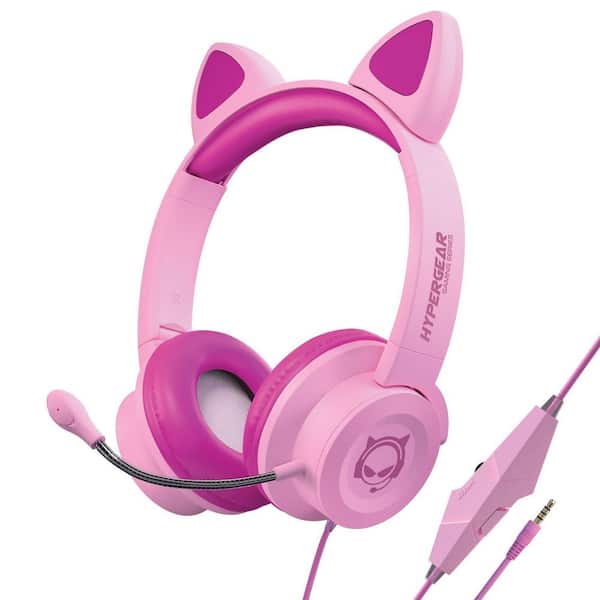 Pink Wired Over the Head Headphones for Kids