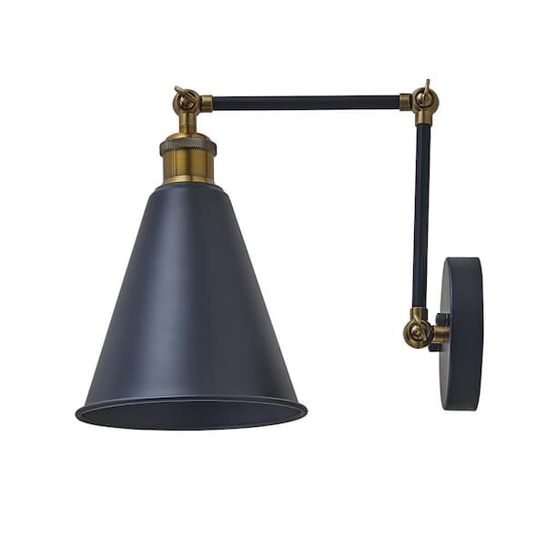Unbranded Modern Life 7.5 in. 1-Light Black Style Smart Home Wall Sconce with Globe Shade