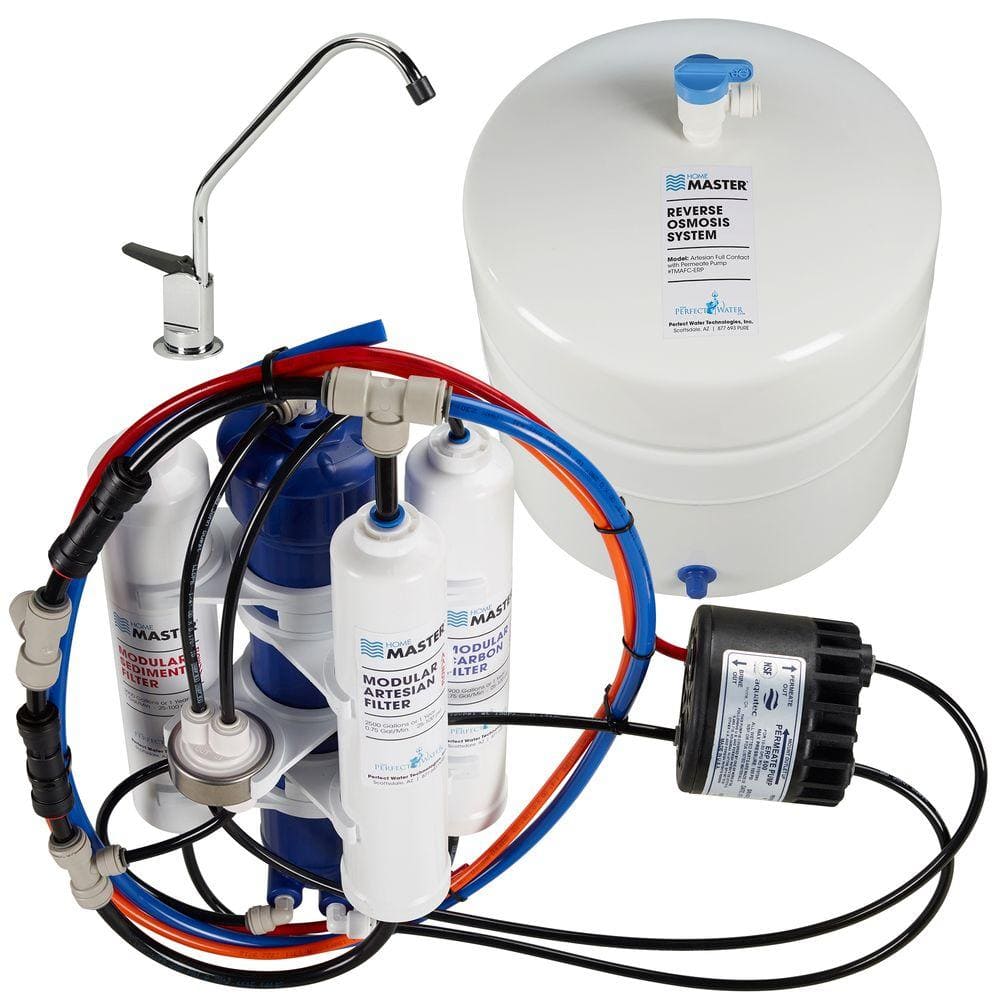 Artesian Full Contact with Permeate Pump Under Sink Reverse Osmosis System