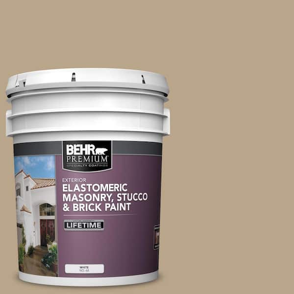 BEHR PREMIUM 5 gal. #710D-4 Harvest Brown Elastomeric Masonry, Stucco and Brick Exterior Paint