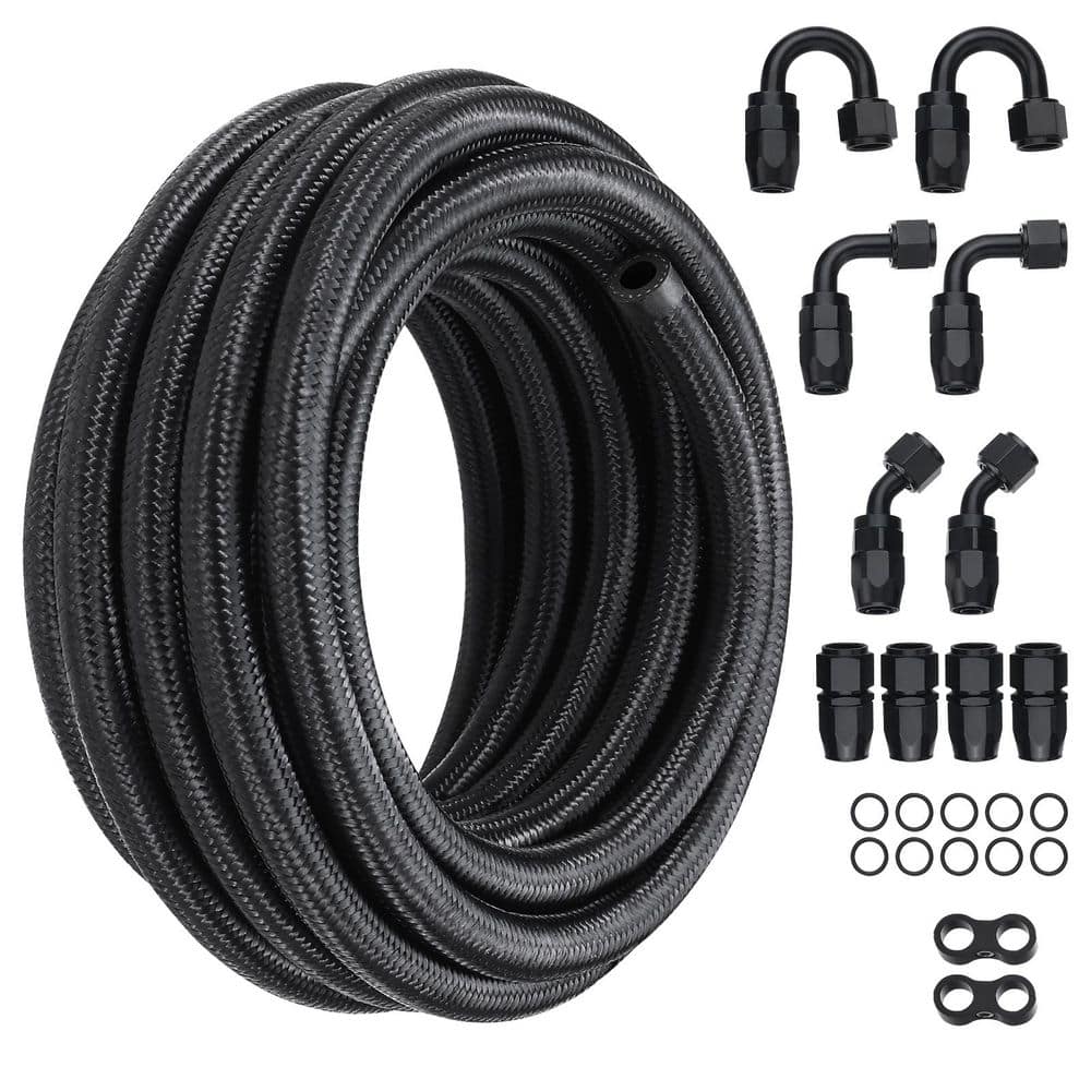 6AN Fuel Line Kit, 20 FT. Fuel Hose Kit, 0.34 in. Nylon Stainless Steel Braided Fuel Line Oil/Gas Hose End Fitting Kit price history on PriceWatchPro
