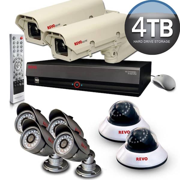 Revo Elite 16 CH 4TB Hard Drive Surveillance System with (6) Quick Connect Cameras and (2) Elite Cameras