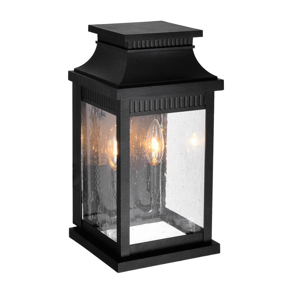 CWI Lighting Milford 2 Light Outdoor Black Wall Lantern 0418W7S-2 - The ...