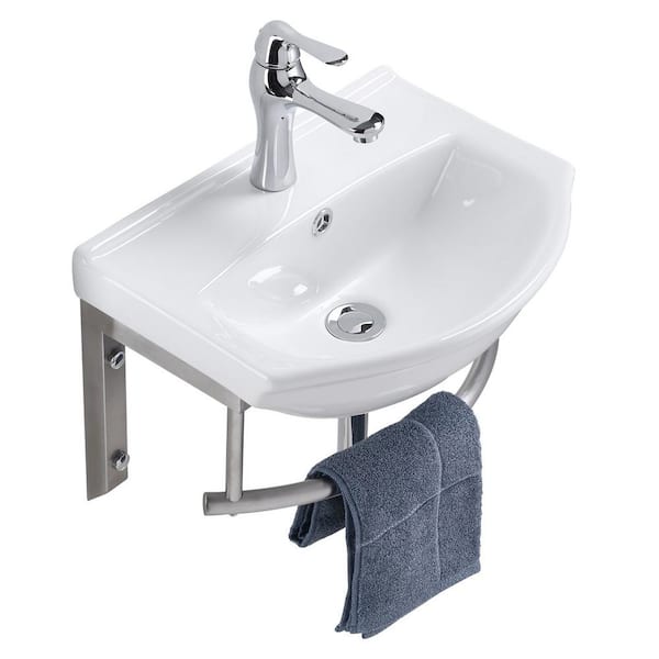 Wall Mount 27 Bathroom Sink, 3-hole