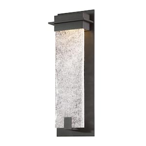 WAC Lighting Caliber 14 in. Bronze Integrated LED Outdoor Wall Sconce ...