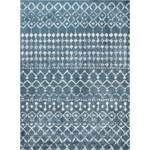 Moroccan Barbara Light Blue 12 ft. x 15 ft. Area Rug