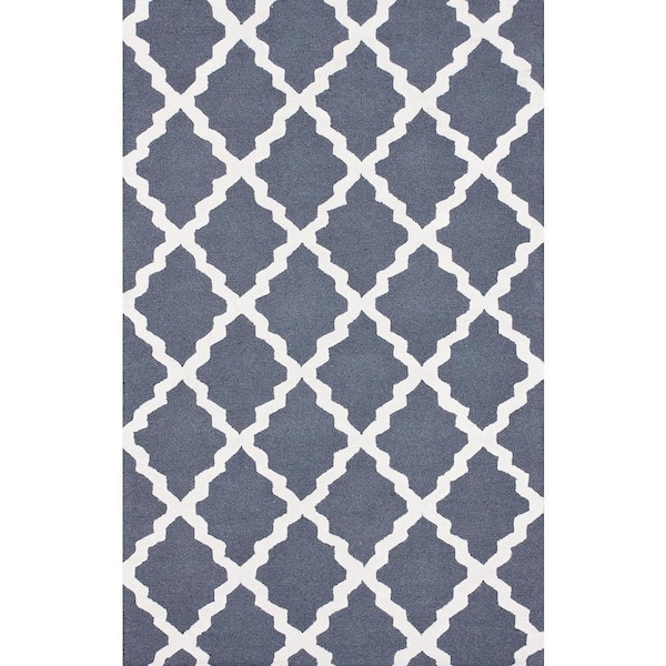 nuLOOM Marrakech Moroccan Trellis Blue Gray 5 ft. x 8 ft. Area Rug