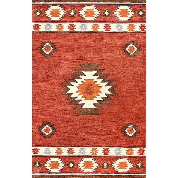 nuLOOM Shyla Abstract Wine Doormat 3 ft. x 5 ft. Area Rug