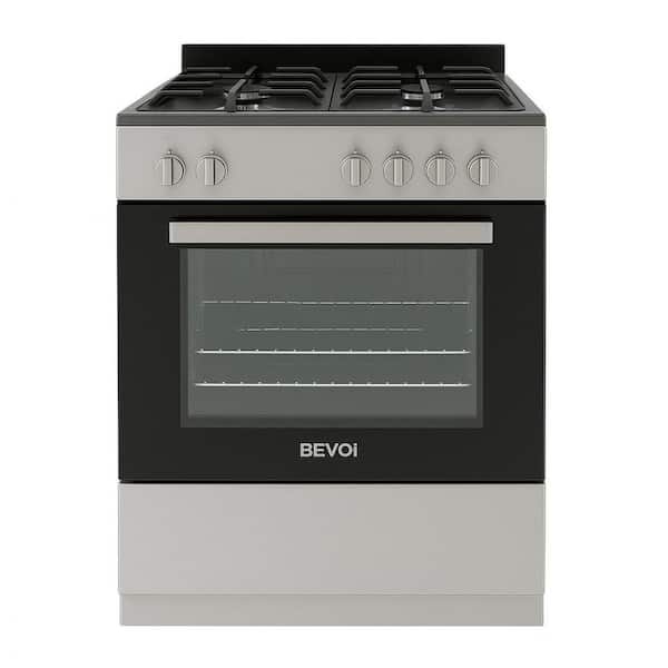 24 in. 4-Burner Gas Range in Stainless Steel