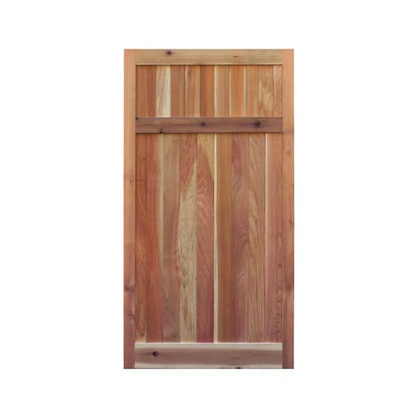 Signature Development 3 ft. x 6 ft. Western Red Cedar Flat Top Solid Lattice Fence Gate