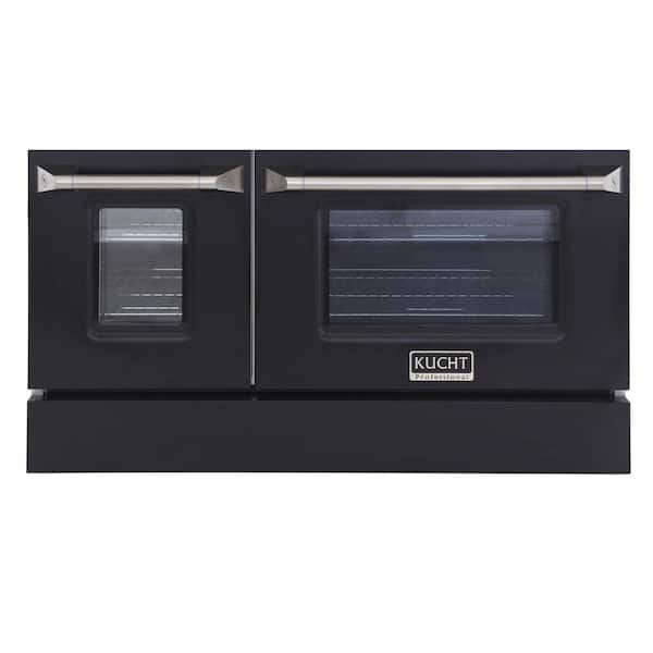 Kucht Oven Door and Kick-Plate 48 in. Black Color for KNG481 (Large and Small Ovens)