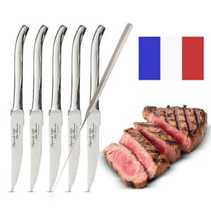 Winco SK-12 Steakmesser Set – 12 Stück, Edelstahl, Spitze Klinge, Für Steaks & Fleisch
