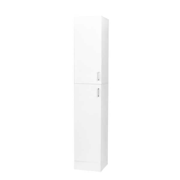 Unbranded 74.8 in. Freestanding Cabinet with In-Adjustable Shelves and 2-Doors for Kitchen, Dining Room in White