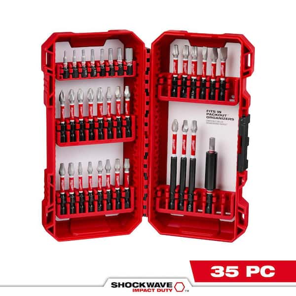 SHOCKWAVE Impact Duty Alloy Steel Screw Driver Bit Set (35-Piece)
