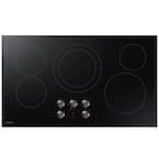 36 in. Radiant Electric Cooktop in Black with 5-Elements