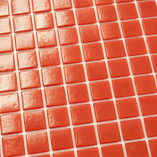 Apollo Tile Celestial Bulgarian Red 12-in x 12-in Glossy Glass Uniform Squares Floor and Wall Tile (20-sq. ft/ Carton)