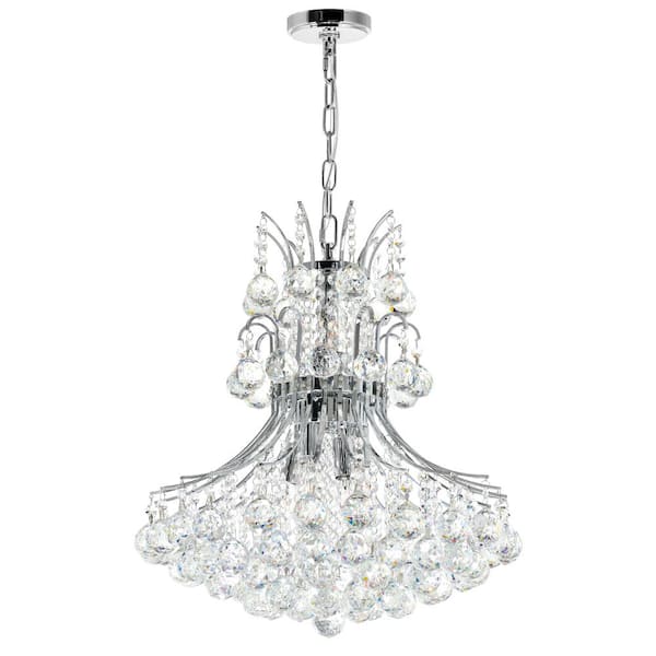 CWI Lighting Princess 8 Light Down Chandelier With Chrome Finish