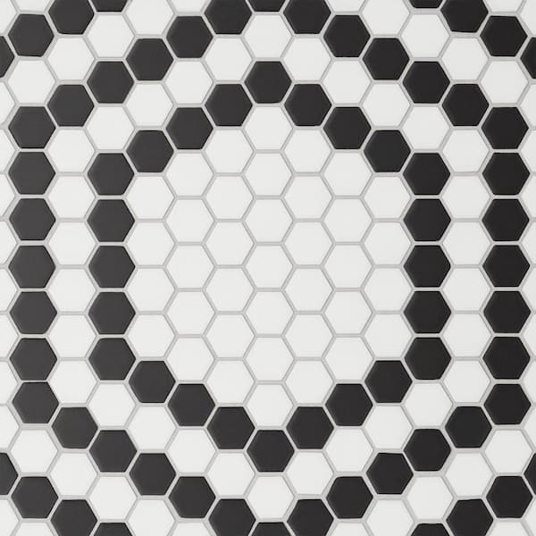 Le Cafe Deco Design 4 10 in. x 12 in. Porcelain Mosaic Floor and Wall Tile (8.77 sq. ft./Case)