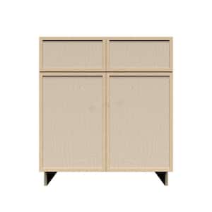 Slim Shaker 24 in. Sink Base Bath Vanity Cabinet without Top in Natural Wood Assembled