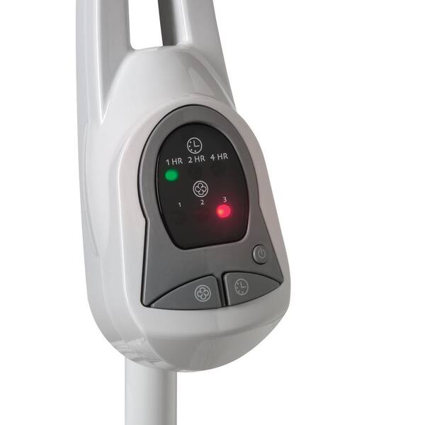 Lasko Elegance and Performance Adjustable-Height 18 in. 3 Speed White  Oscillating Pedestal Fan with Timer and Remote Control 1850 - The Home Depot