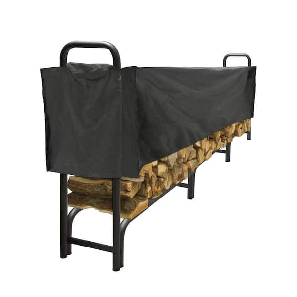 Pleasant Hearth 12 ft. Heavy Duty Firewood Rack with Half Cover