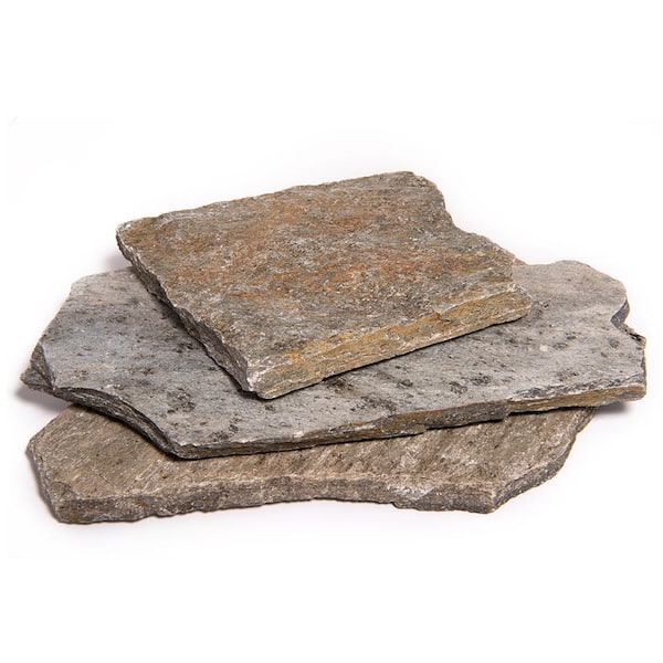 Southwest Boulder & Stone 12 in. x 12 in. x 2 in. 30 sq. ft. Storm Mountain Natural Flagstone for Landscape Gardens and Pathways