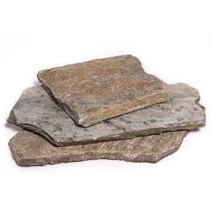 14 in. x 12 in. x 2 in. 60 sq. ft. Storm Mountain Natural Flagstone for Landscape, Gardens and Pathways