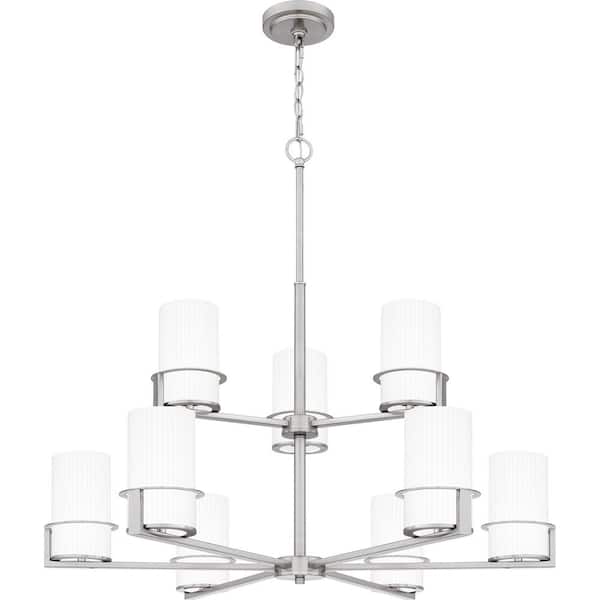 Quoizel Seymour 9 Light Brushed Nickel Chandelier