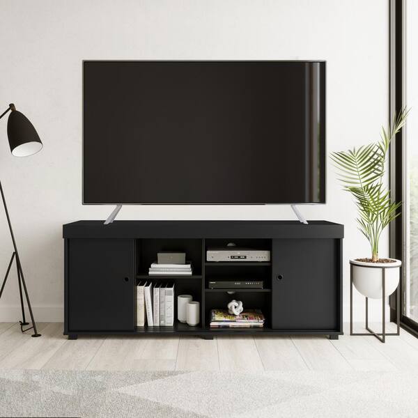 High Gloss TV Stand Cabinet Console Unit Furniture Table LED Shelve 2 Drawer BK8 