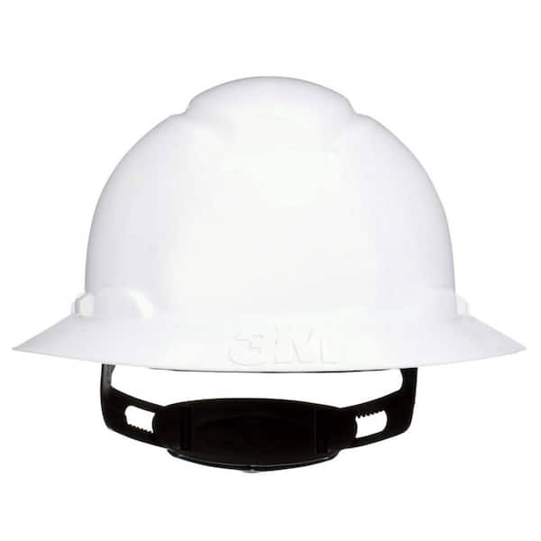 3M SecureFit White Full Brim Hard Hat with Ratchet Adjustment CHH-FB-R ...