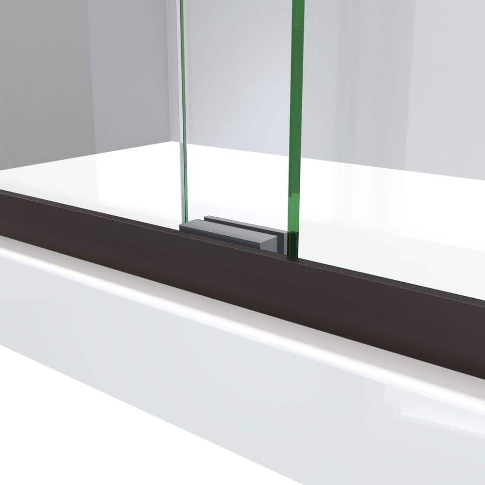 Charisma-X Oil Rubbed Bronze Frameless Sliding Shower Door