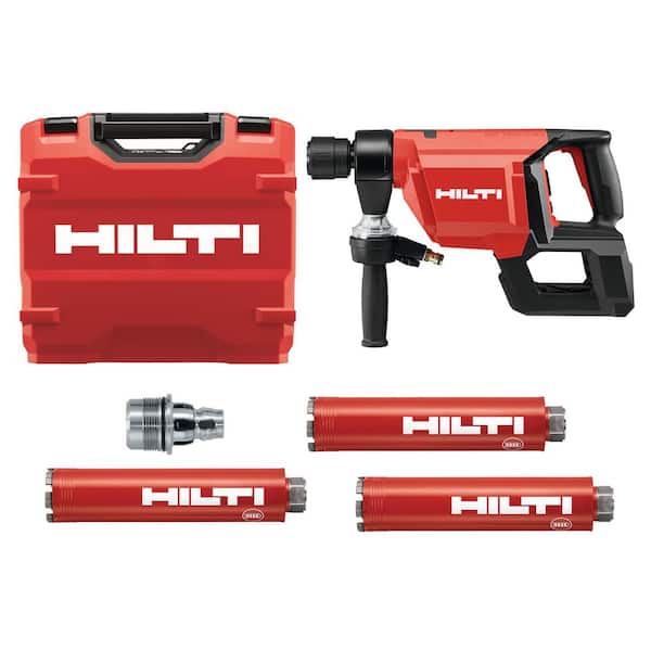 22-Volt NURON DD 150-U BI Cordless Handheld Diamond Core Drill Kit with Three Diamond Core Bits, Chuck, and Tool Case