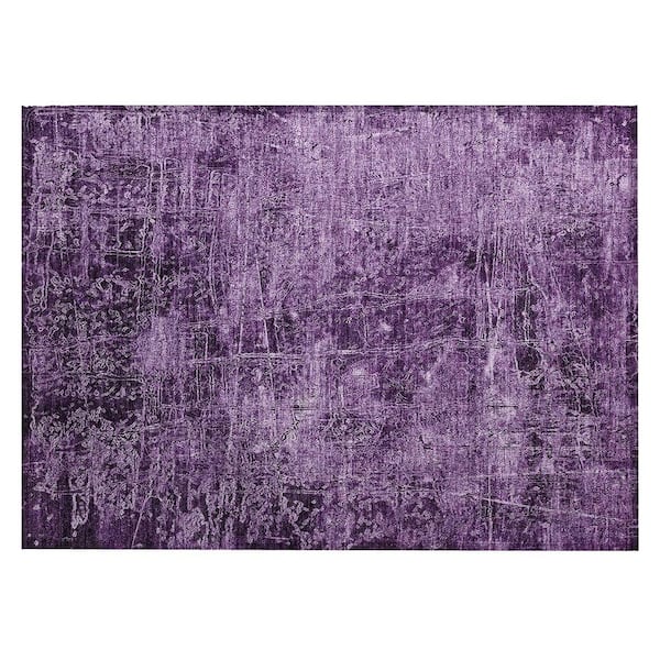 Chantille ACN559 Purple 1 ft. 8 in. x 2 ft. 6 in. Machine Washable Indoor/Outdoor Geometric Area Rug