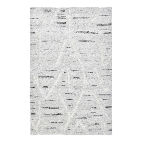 Solo Rugs Chelsea Contemporary Light Gray 5 ft. x 8 ft. Handmade Area Rug