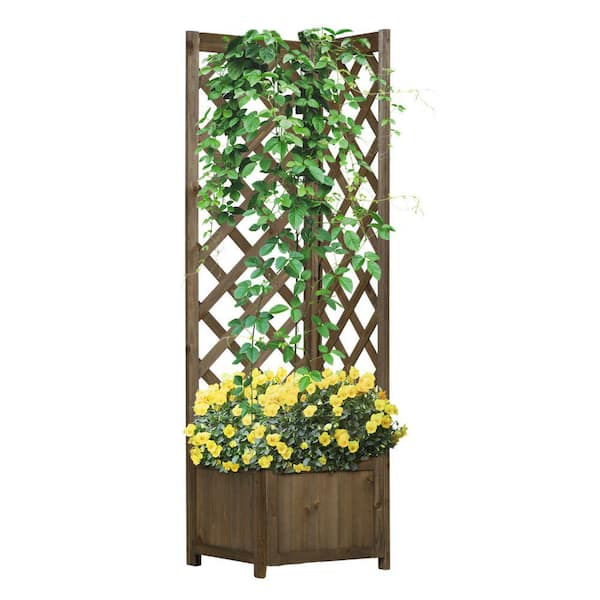 ITOPFOX 71 in. x 19.7 in. Green Metal Garden Trellis Rustproof Trellis for Climbing Plants Outdoor Flower Support Decor (4-Pack)