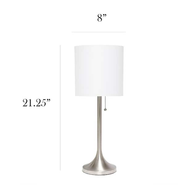 Brushed nickel 2024 bedside lamps