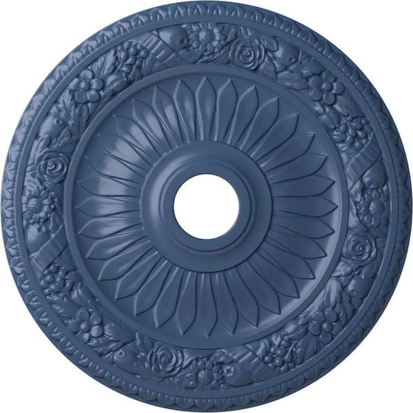 Ekena Millwork 1-1/8" x 23-5/8" x 23-5/8" Polyurethane Bellona Ceiling Medallion, Hand-Painted Americana