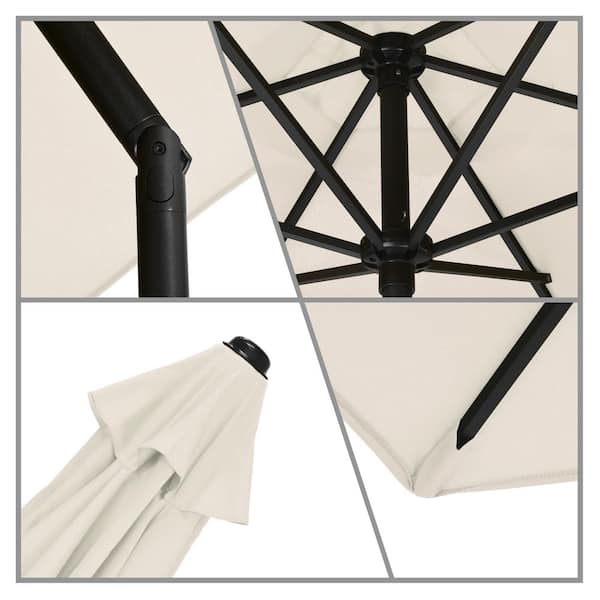 canvas netting for miramar offset patio umbrella Clihome Durable and Adjustable Patio Umbrella Mosquito Netting (Black)