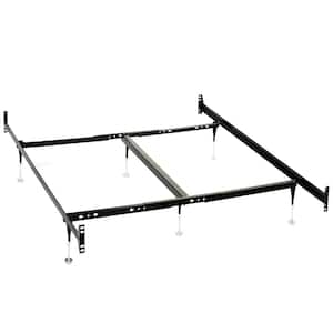 Queen/Eastern King Bed Frame for Headboard and Footboard Black