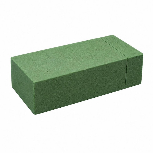 1.6 in. Green Indoor Outdoor Artificial Plant Floral Foam Block