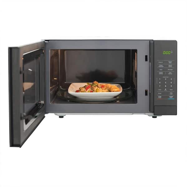 0.9 cu. ft. Countertop Microwave in Stainless Steel with Gray Cavity