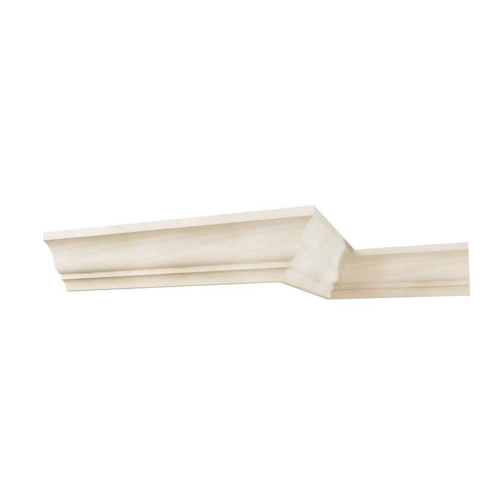 Poplar Solid Hardwood Crown Moulding, 96-inch Length